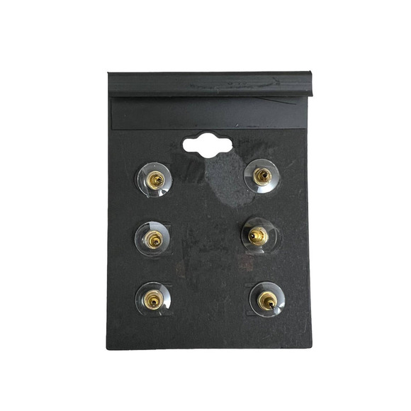 AREA STARS Brass 14k Gold Plated‎ Studded Earrings Set of 3 Pairs - Picture 2 of 2